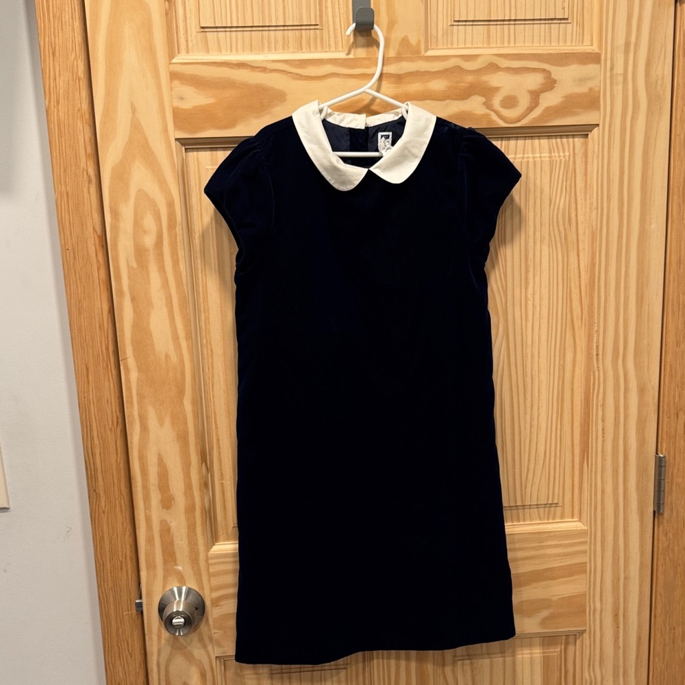 Janie and jack velvet shift Navy Dress with Collar - Picture 9 of 9